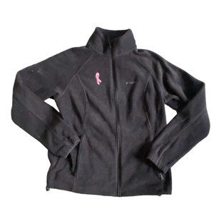 Columbia Womens Breast Cancer Awareness Fleece Jacket-Black-Size XL-GUC